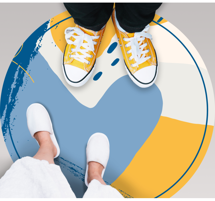 Körkörös művészet vinil szőnyeg kőhatás - TenStickers