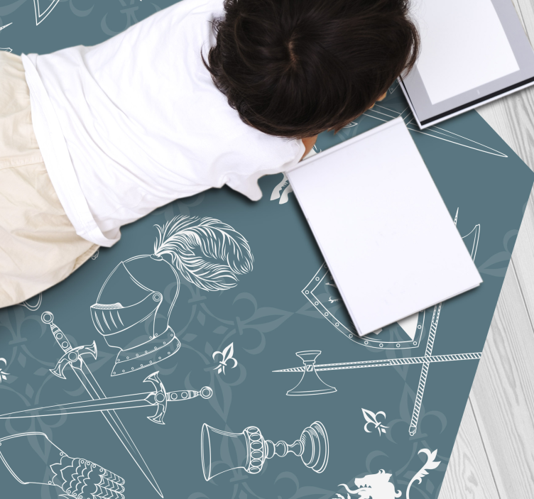 Középkori lovagság vinil szőnyeg Játékok - TenStickers