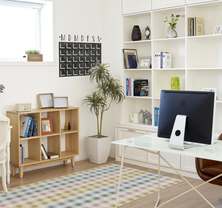 Lágy pasztell vonalak Vinil szőnyeg nappali - TenStickers