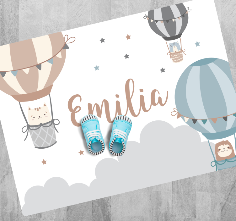 Léggömbök Vinil szőnyeg nevekkel - TenStickers