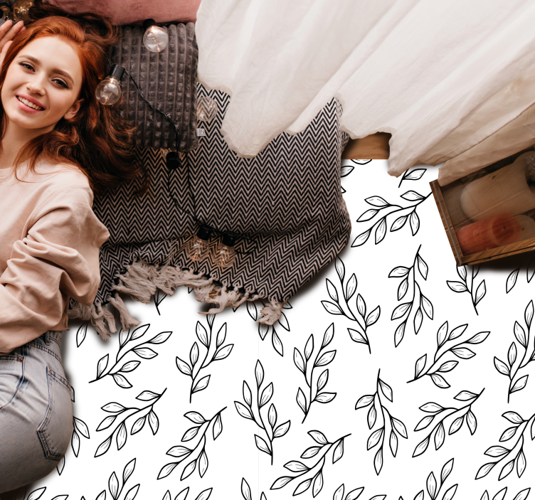 Leveles ágminta vinil szőnyeg természet - TenStickers