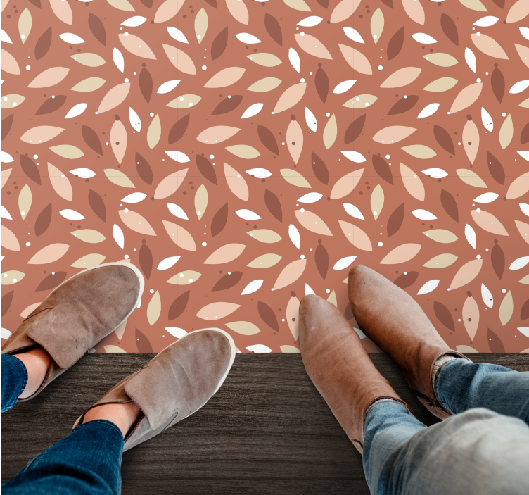 Leveles minta vinil szőnyeg virágok és növények - TenStickers