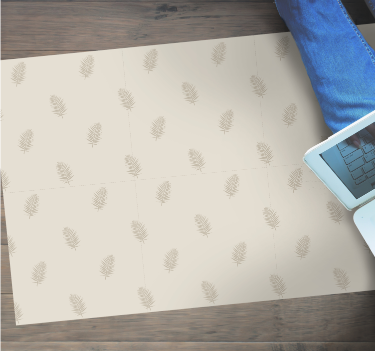 Levélmintás díszítés vinil szőnyeg természet - TenStickers