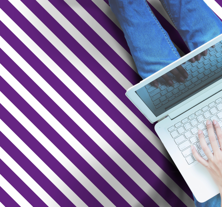 Lila csíkos mintás vinil szőnyeg csíkos - TenStickers