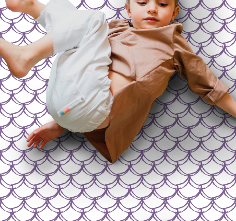 Lila fésűkagyló minta vinil szőnyeg Játékok - TenStickers