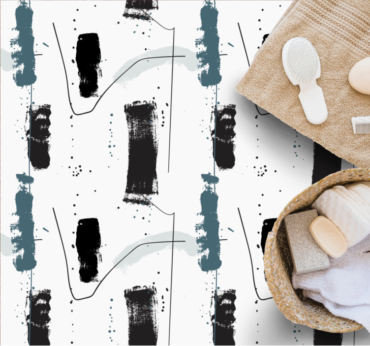 Lineáris absztrakt alakzatok vinil szőnyeg minimalista - TenStickers