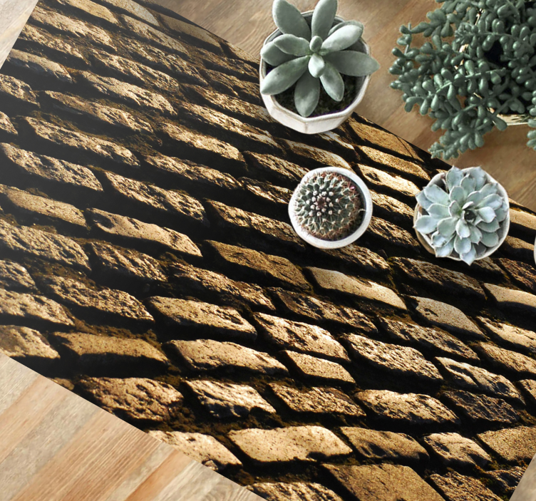 Macskaköves ösvény vinil szőnyeg kőhatás - TenStickers