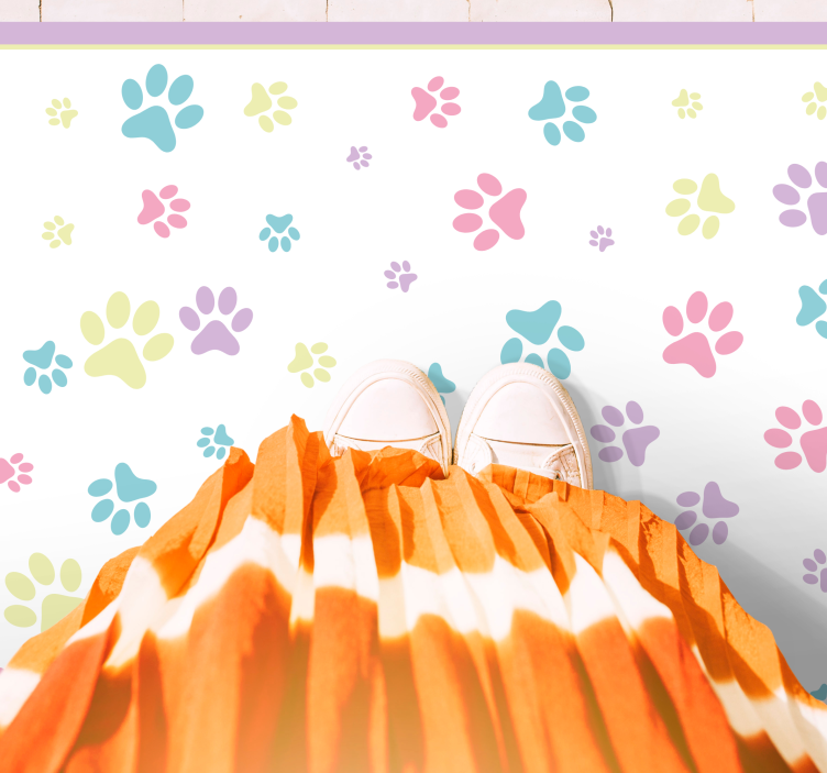 Mancsnyom esztétika vinil szőnyeg állatnyomat - TenStickers