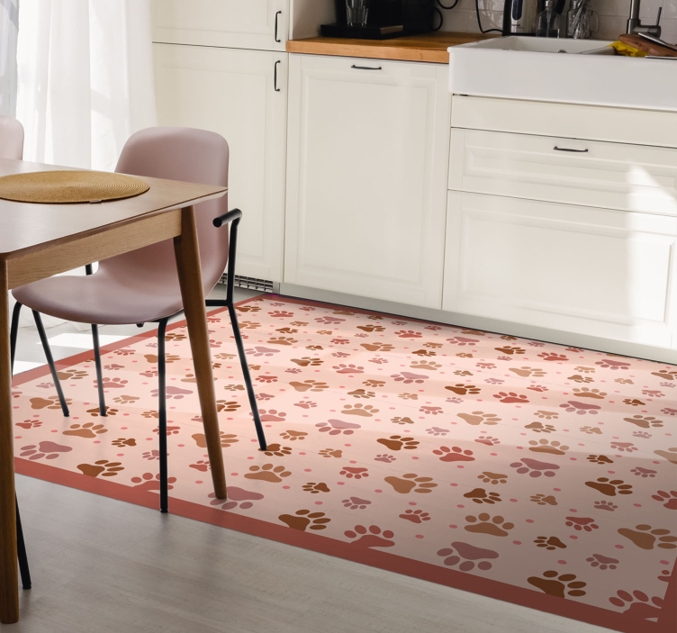 Mancsnyomok minta vinil szőnyeg állatnyomat - TenStickers