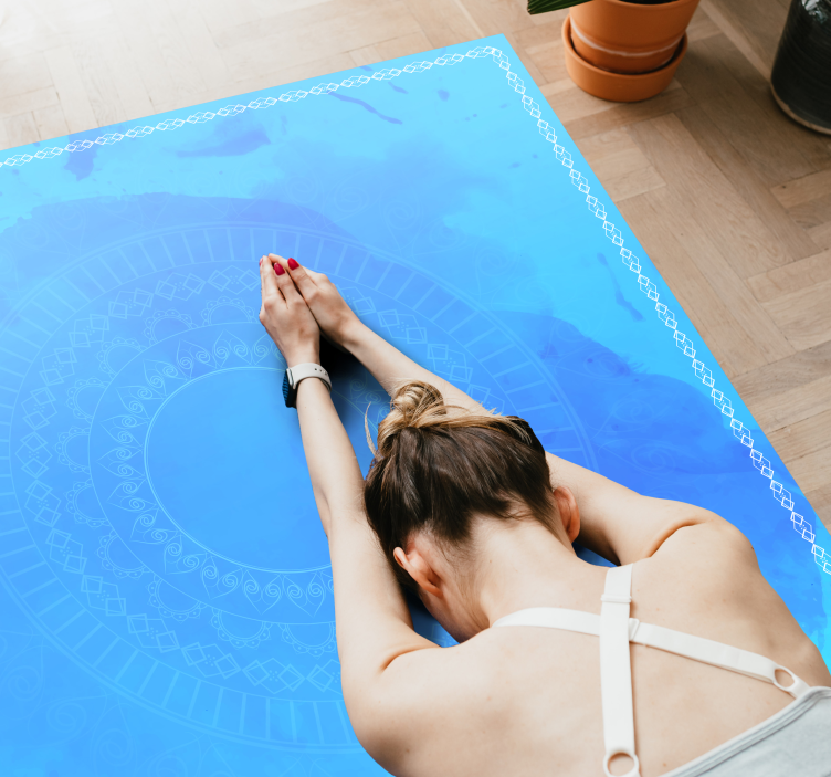 Mandala meditációs kör vinil szőnyeg mandala - TenStickers