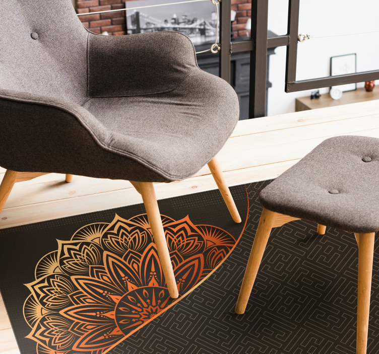 Mandala sarok kialakítás vinil szőnyeg mandala - TenStickers