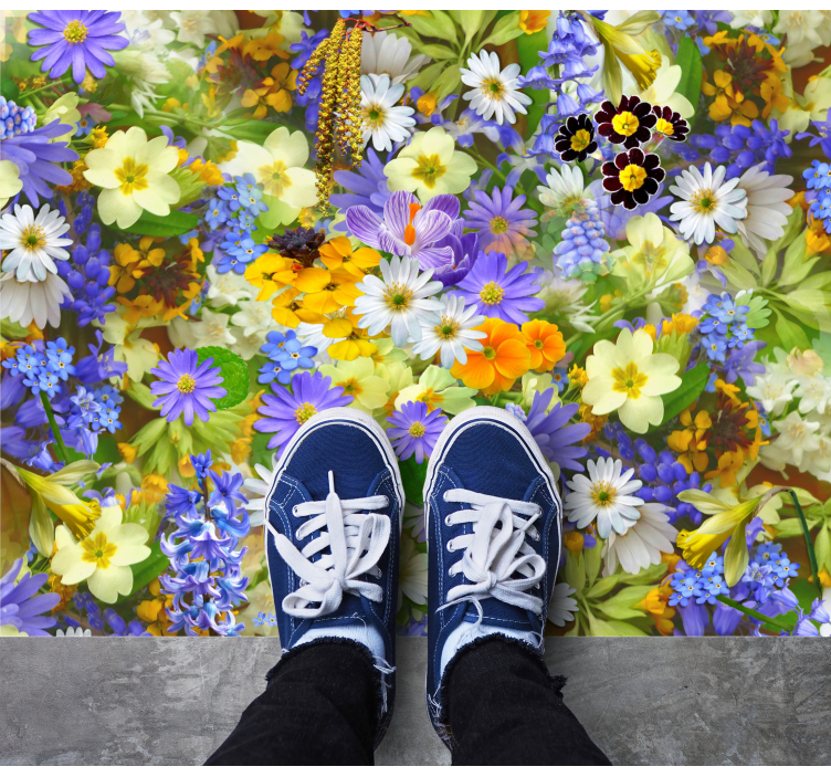 Másfajta virágmező virágos szőnyeg - TenStickers