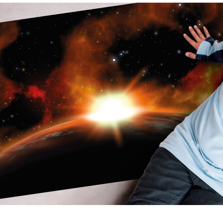 Mennyei napfelkelte ragyogása vinil szőnyeg csillagok - TenStickers