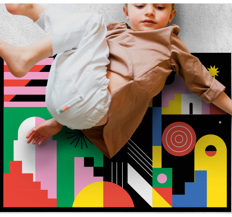 Merész modern formák vinil szőnyeg geometriai - TenStickers