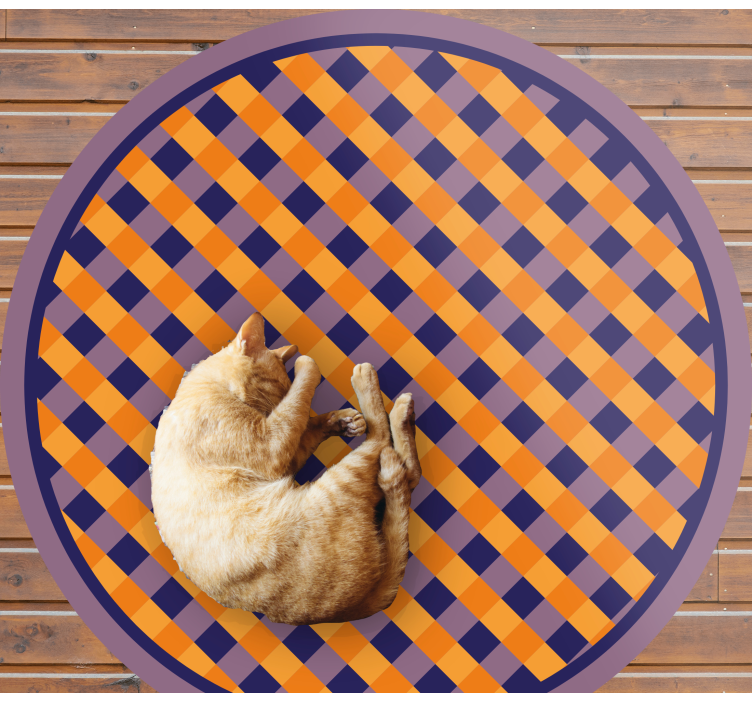 Merész kockás minta vinil szőnyeg csíkos - TenStickers