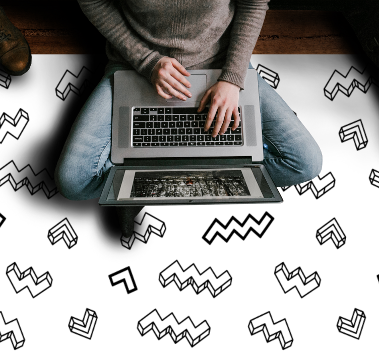 Merész szögletes minták vinil szőnyeg mások - TenStickers