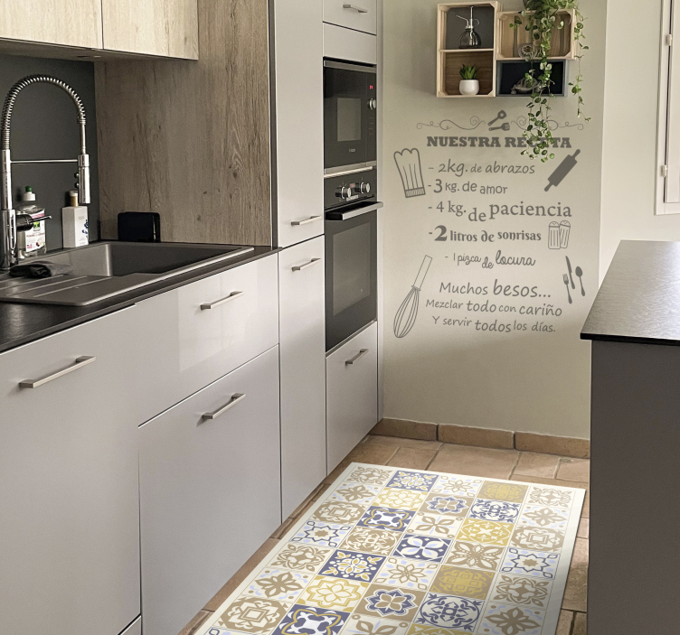 Mészkő spanyol csempe szőnyeg - TenStickers