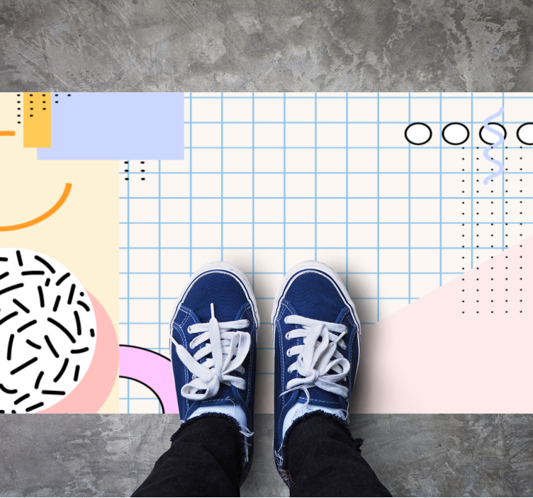 Modern absztrakt vinil szőnyeg geometriai - TenStickers