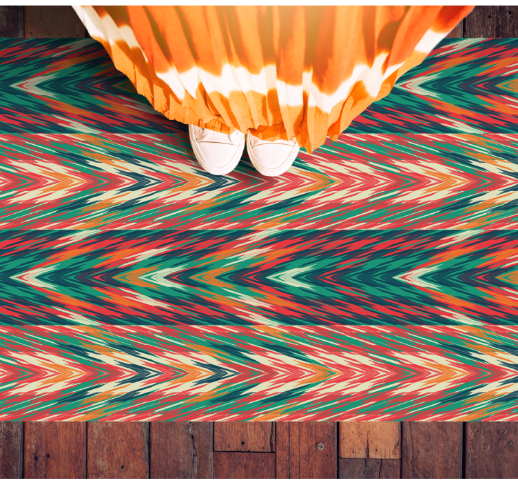 Művészi színes cikk-cakk design hálószoba szőnyeg - TenStickers