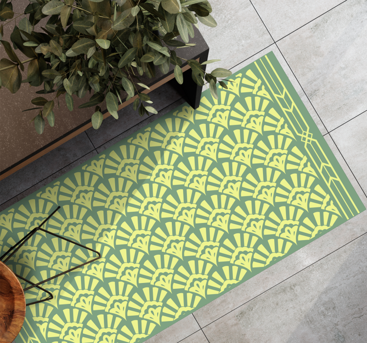 Napkitörés virágos vinil szőnyeg csempe hatás - TenStickers