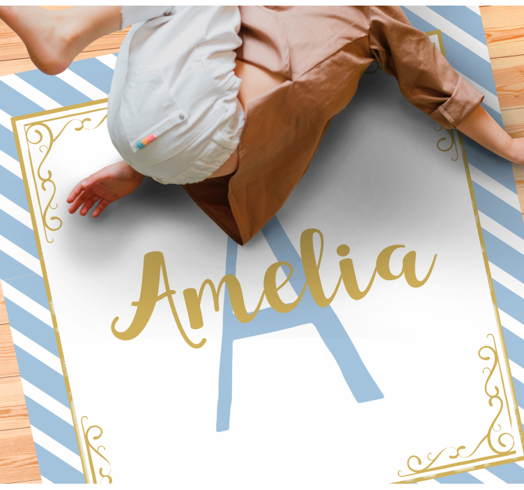 Név kezdőbetűje Vinil szőnyeg nevekkel - TenStickers