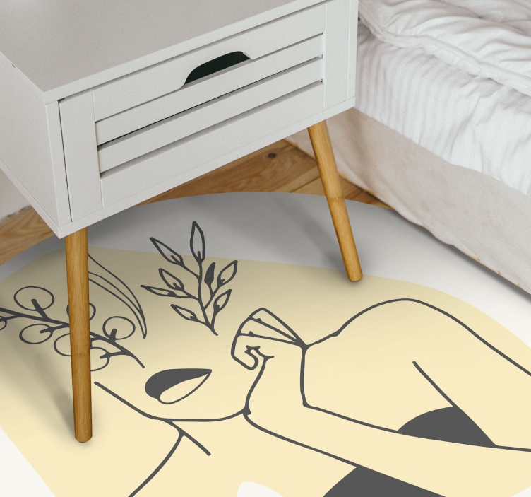 Női elegáns line art stílusú modern szőnyeg - TenStickers