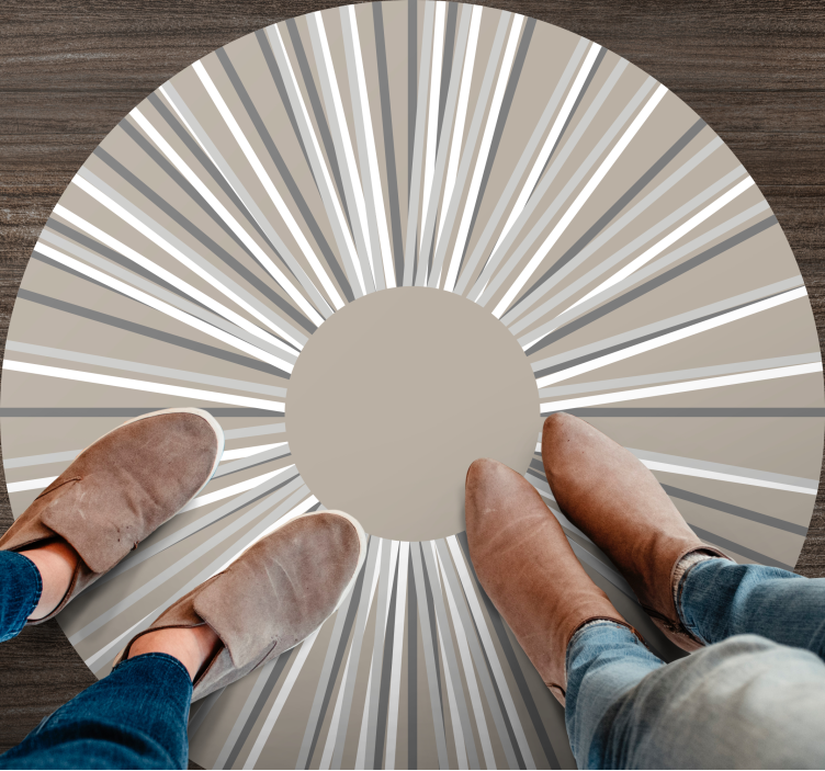 Geometriai tört kör alakú minta vinil szőnyeg geometriai - TenStickers