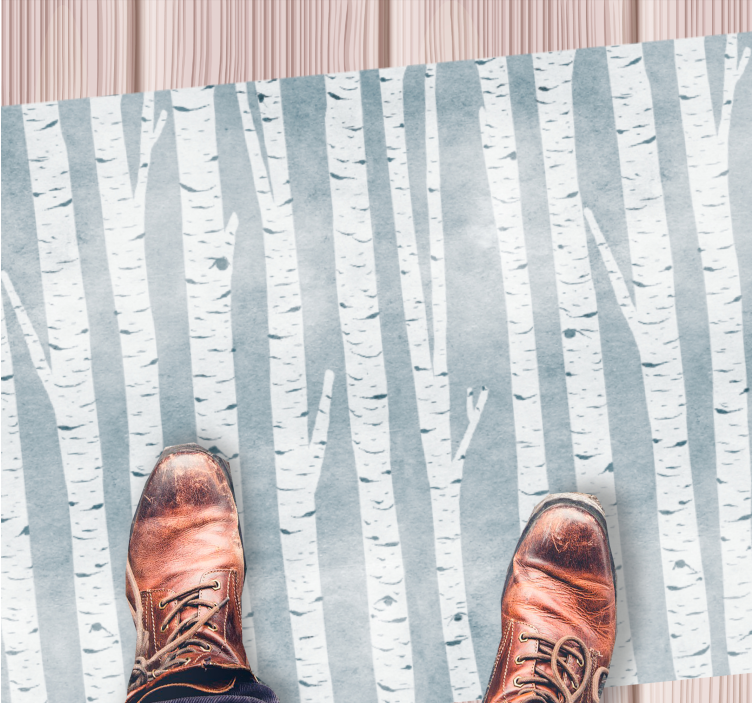 Nyírfa minta vinil szőnyeg természet - TenStickers