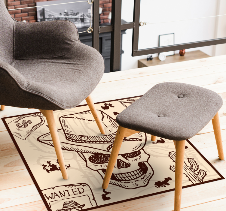 Nyugati témájú illusztráció vinil szőnyeg tinik - TenStickers