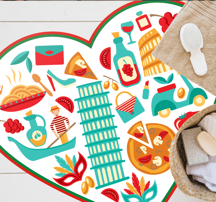 Olasz leghíresebb ikonok modern szőnyeg - TenStickers