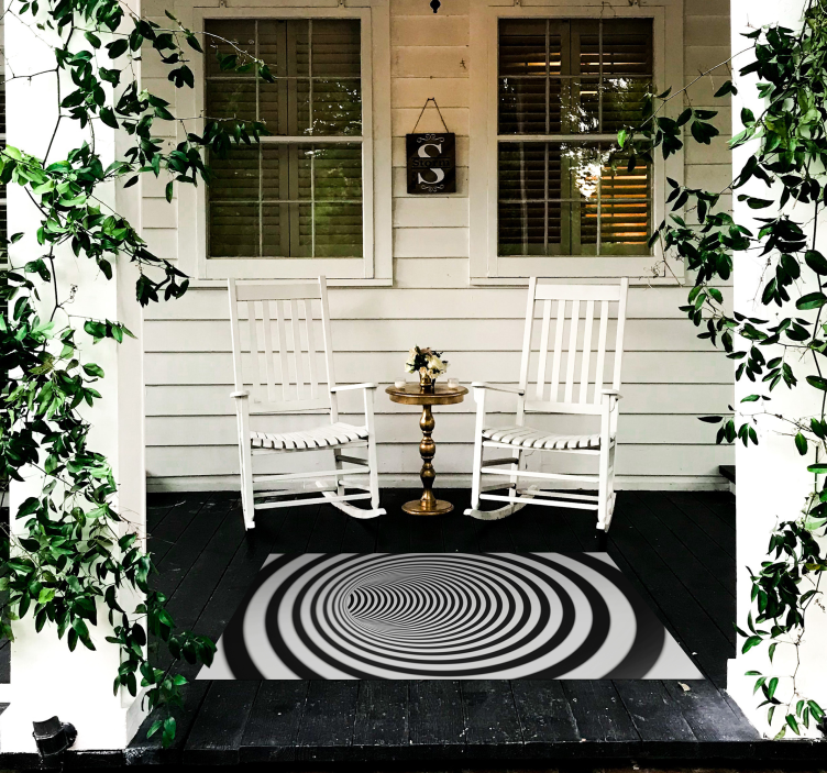 Optikai csalódás örvénye vinil szőnyeg geometriai - TenStickers