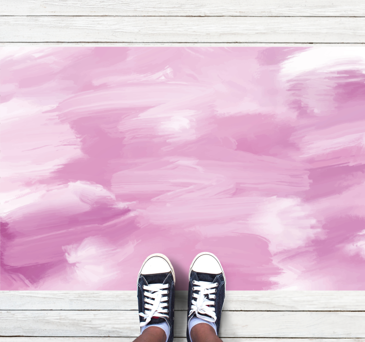 Pasztell lila olajfestmény négyszögletes szőnyeg - TenStickers