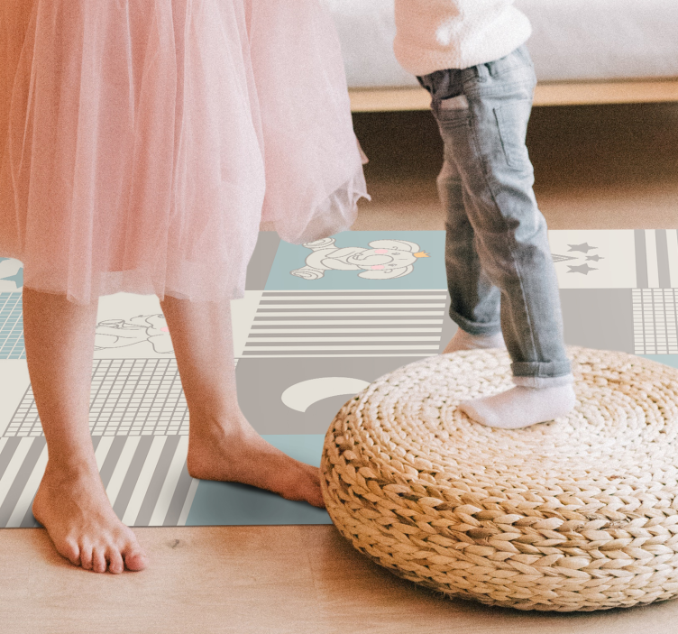 Patchwork óvoda vinil szőnyeg óvodák - TenStickers