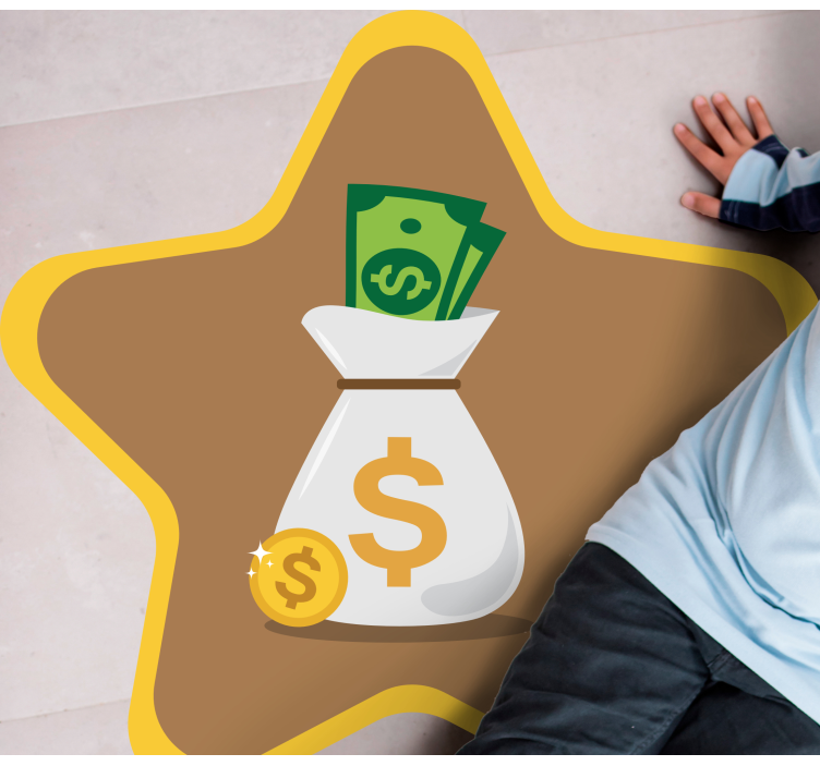 Pénzeszsák logó vinil szőnyeg mások - TenStickers