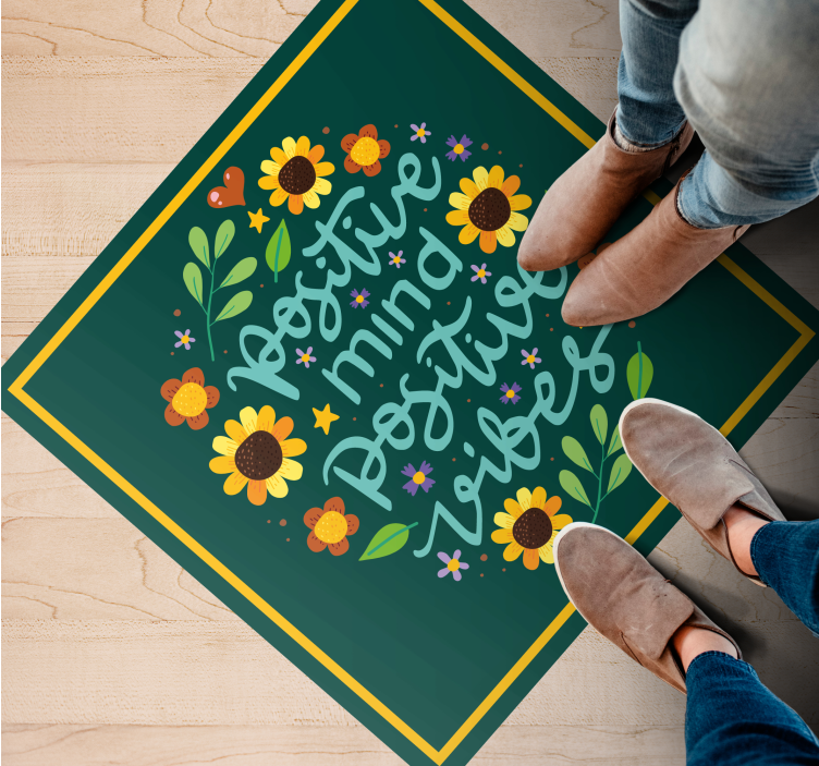 Pozitív gondolatok vinil szőnyegek - TenStickers