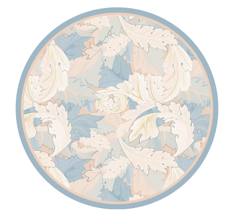 Puha levélminta vinil szőnyeg virágok és növények - TenStickers