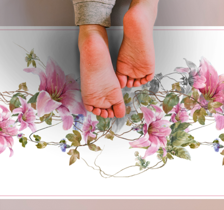 Puha virágkoszorú virágos szőnyeg - TenStickers