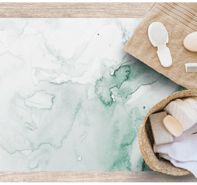 Puha zöld örvény Márvány vinil szőnyeg - TenStickers