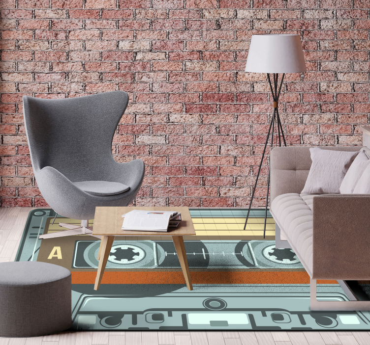 Rádiókazetta vintage bakelit szőnyeg - TenStickers