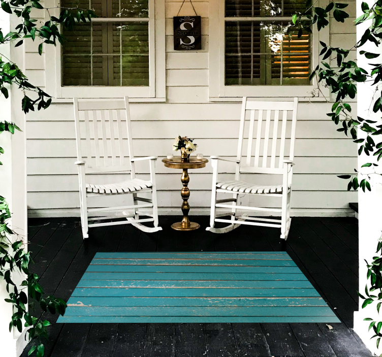 Régi kék fa hatású vinilszőnyeg - TenStickers