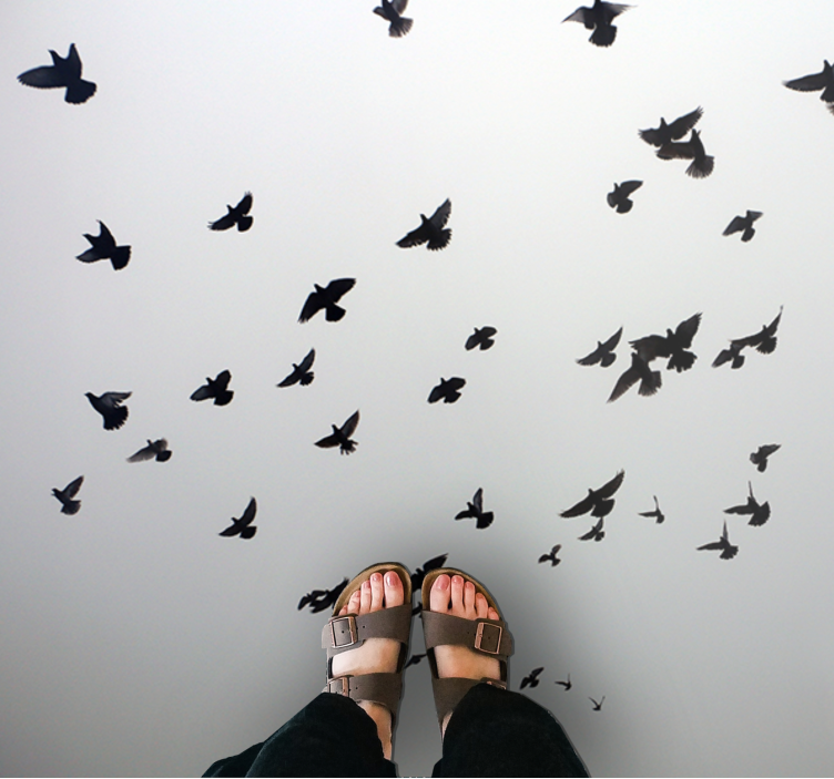 Repülő madarak mintája vinil szőnyeg mások - TenStickers