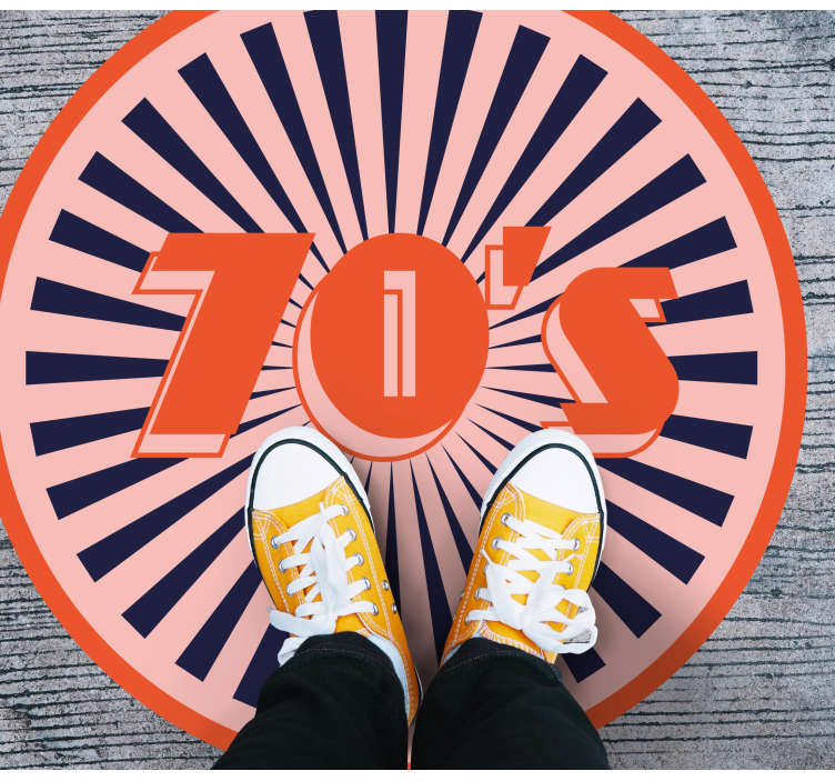 Retró 70-es évekbeli hangulat vinil szőnyeg szüret - TenStickers