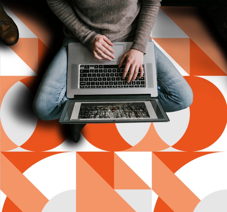 Retró geometrikus motívum vinil szőnyeg geometriai - TenStickers