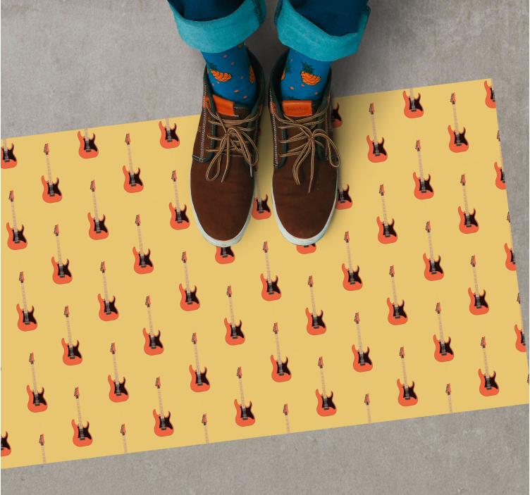 Ringató gitár minta vinil szőnyeg tinik - TenStickers