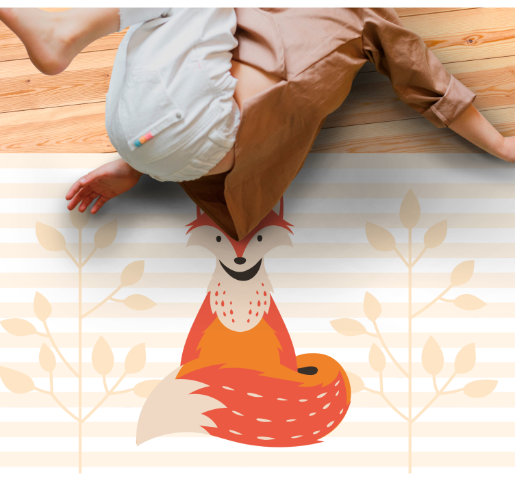 Arca róka aranyos állat szőnyeg - TenStickers