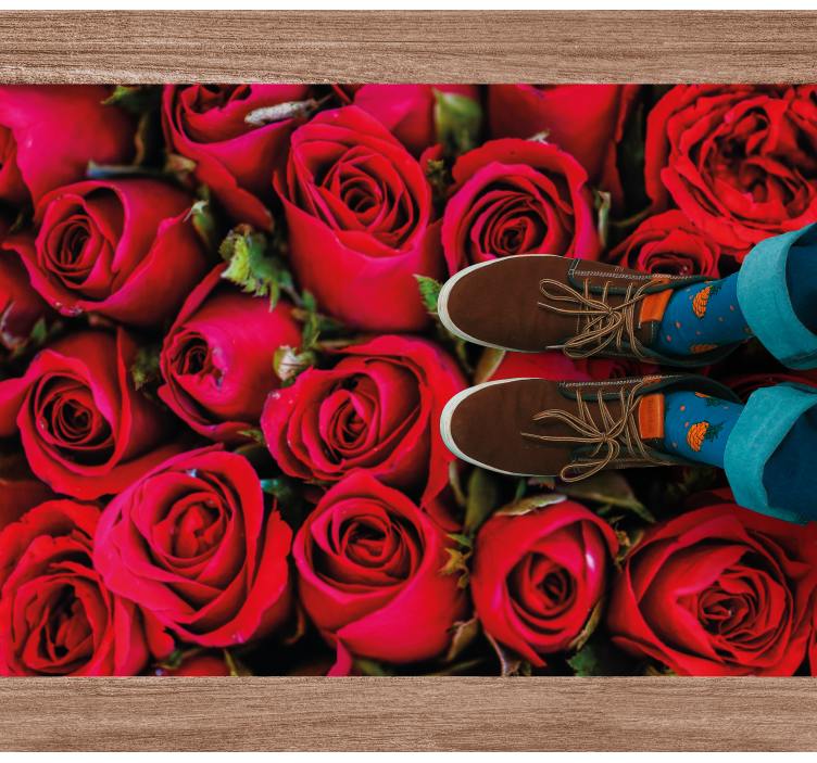 Rózsacsokor vinil szőnyeg virágok és növények - TenStickers