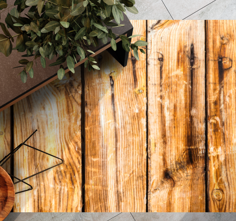 Rusztikus klasszikus deszkák vinil szőnyeg fa hatása - TenStickers
