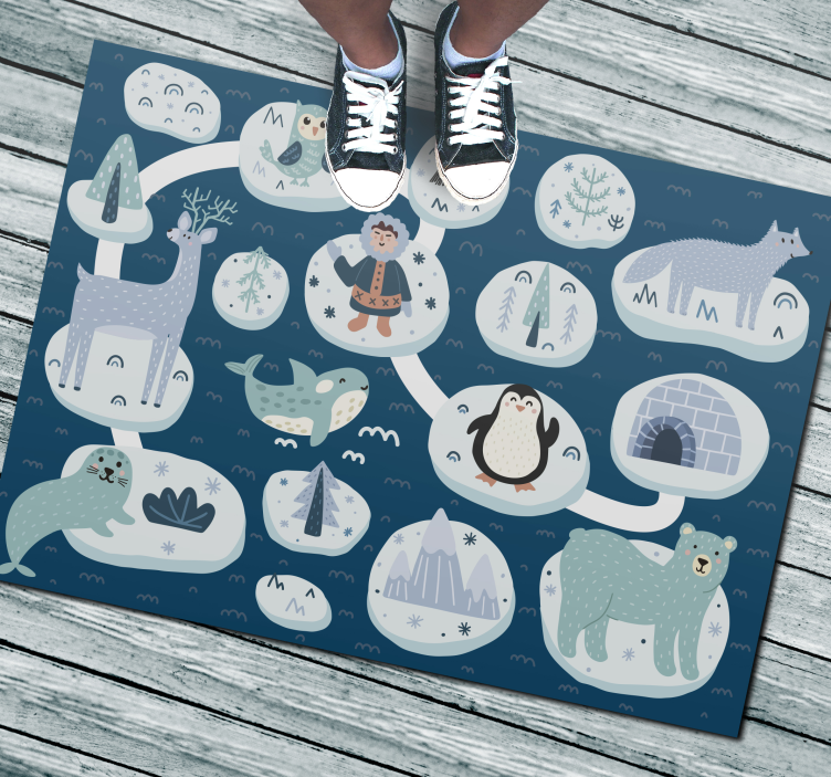 Sarki állati közúti gyerek vinyl szőnyeg - TenStickers