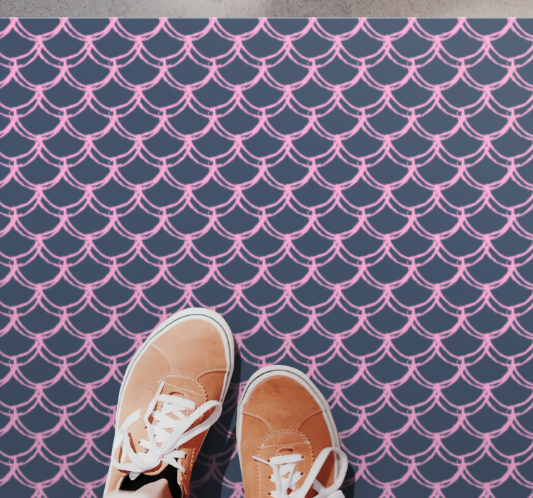 Sellő csempe mintás téglalap alakú szőnyeg - TenStickers