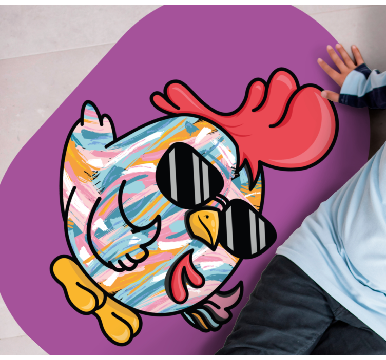 Sikkes csirke karakter vinil szőnyeg mások - TenStickers